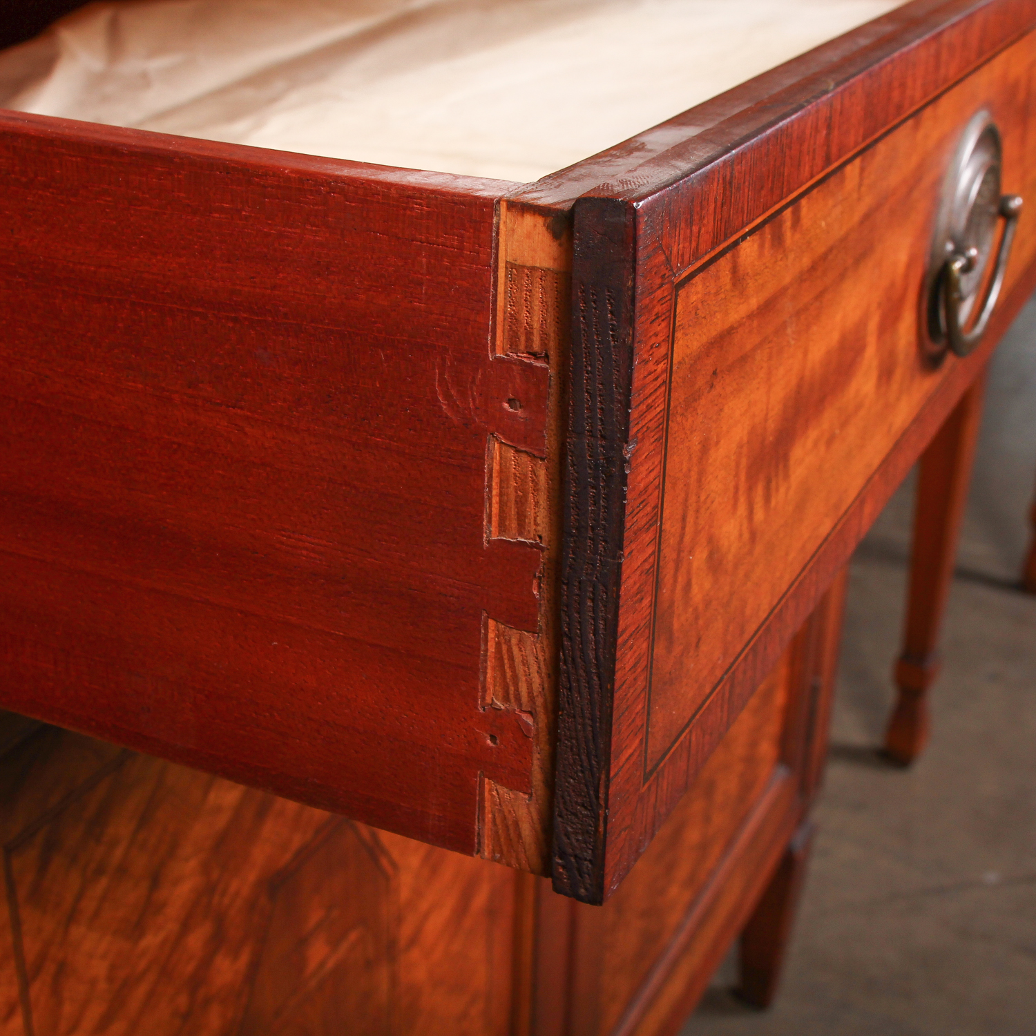 Vintage Neoclassical Inspired Maple Armoire