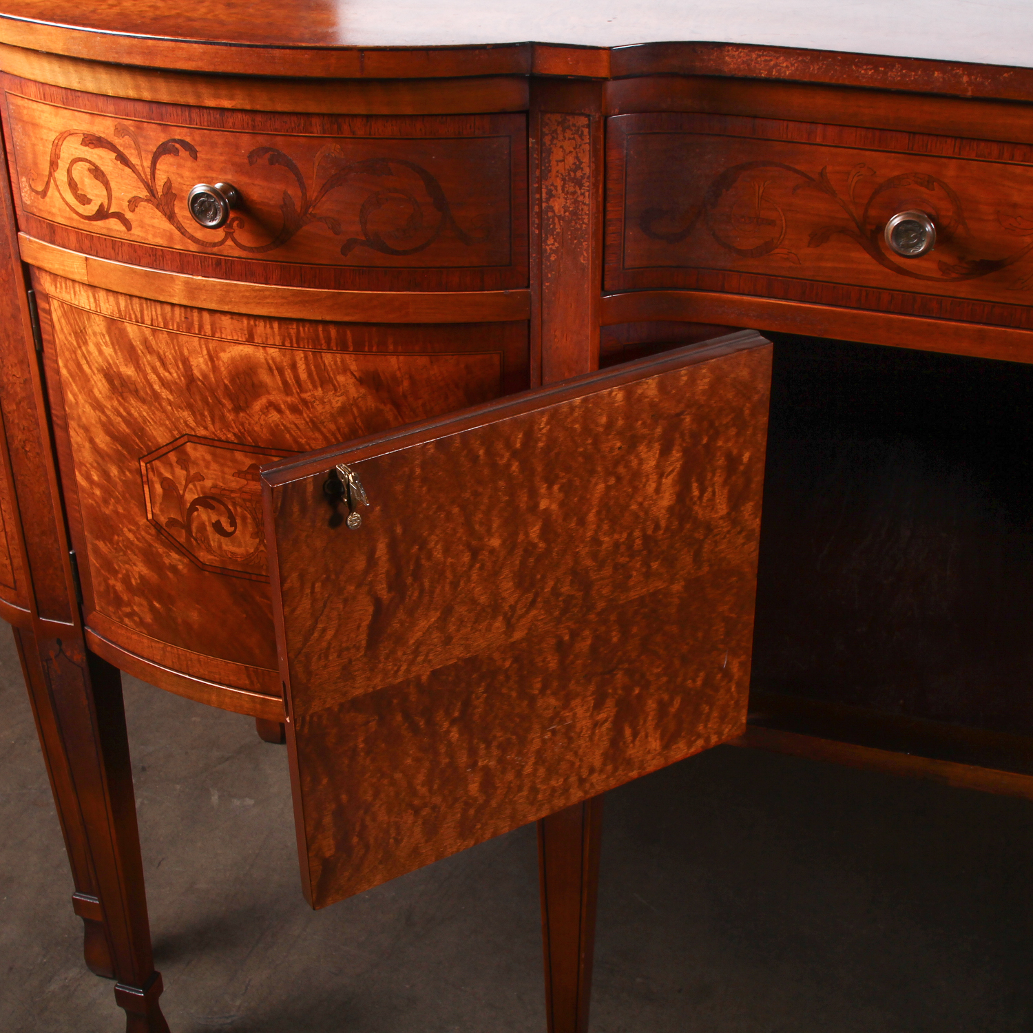 Vintage Neoclassical Inspired Maple Sideboard
