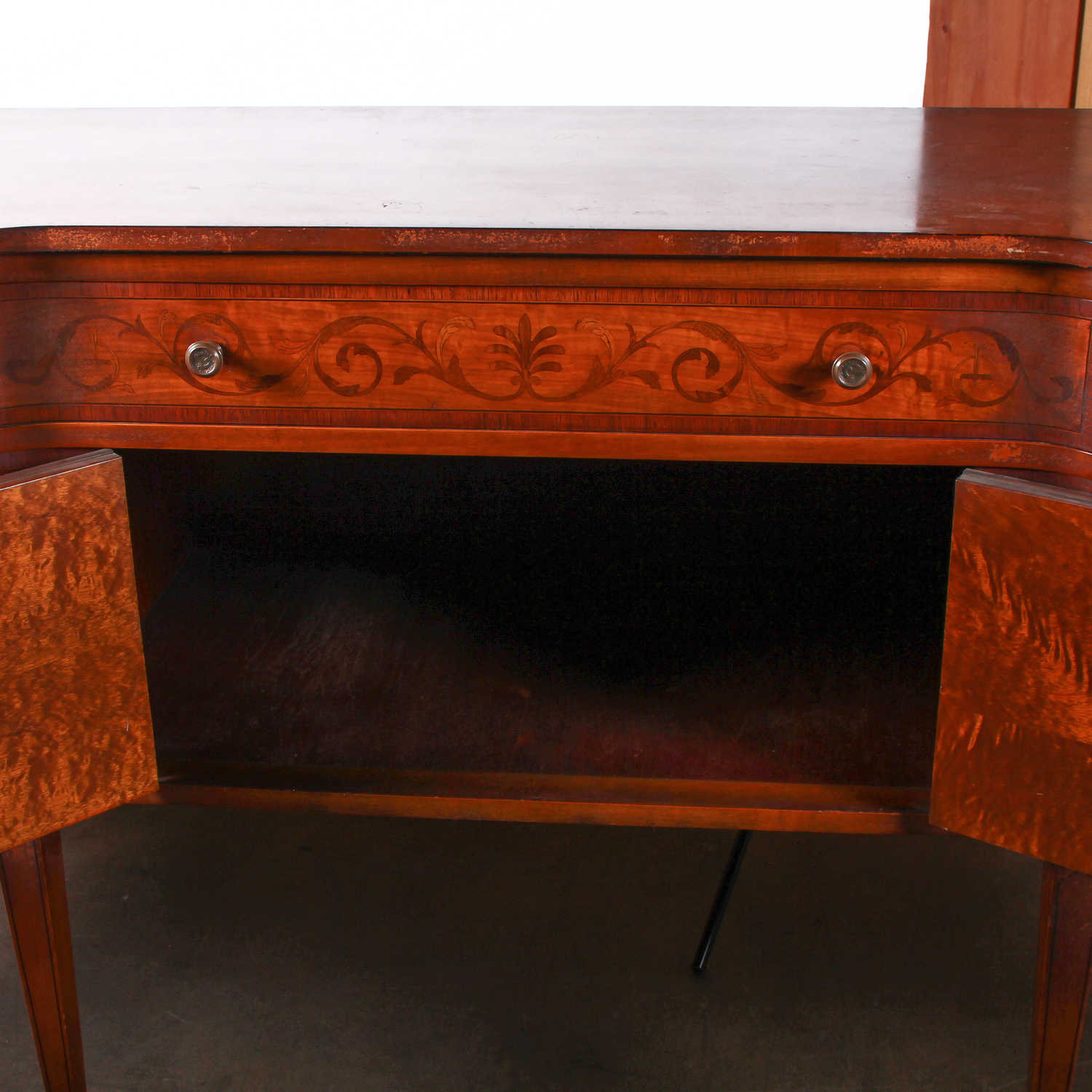 Vintage Neoclassical Inspired Maple Sideboard