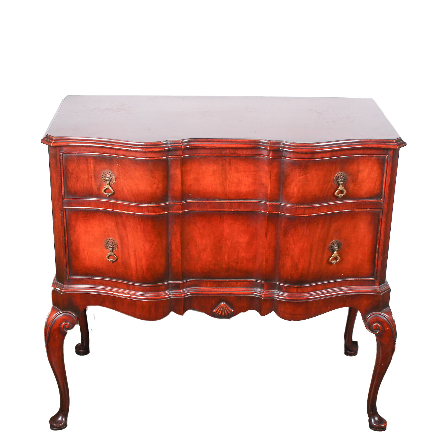 Vintage Queen Anne Style Mahogany Side Table by John Wanamaker
