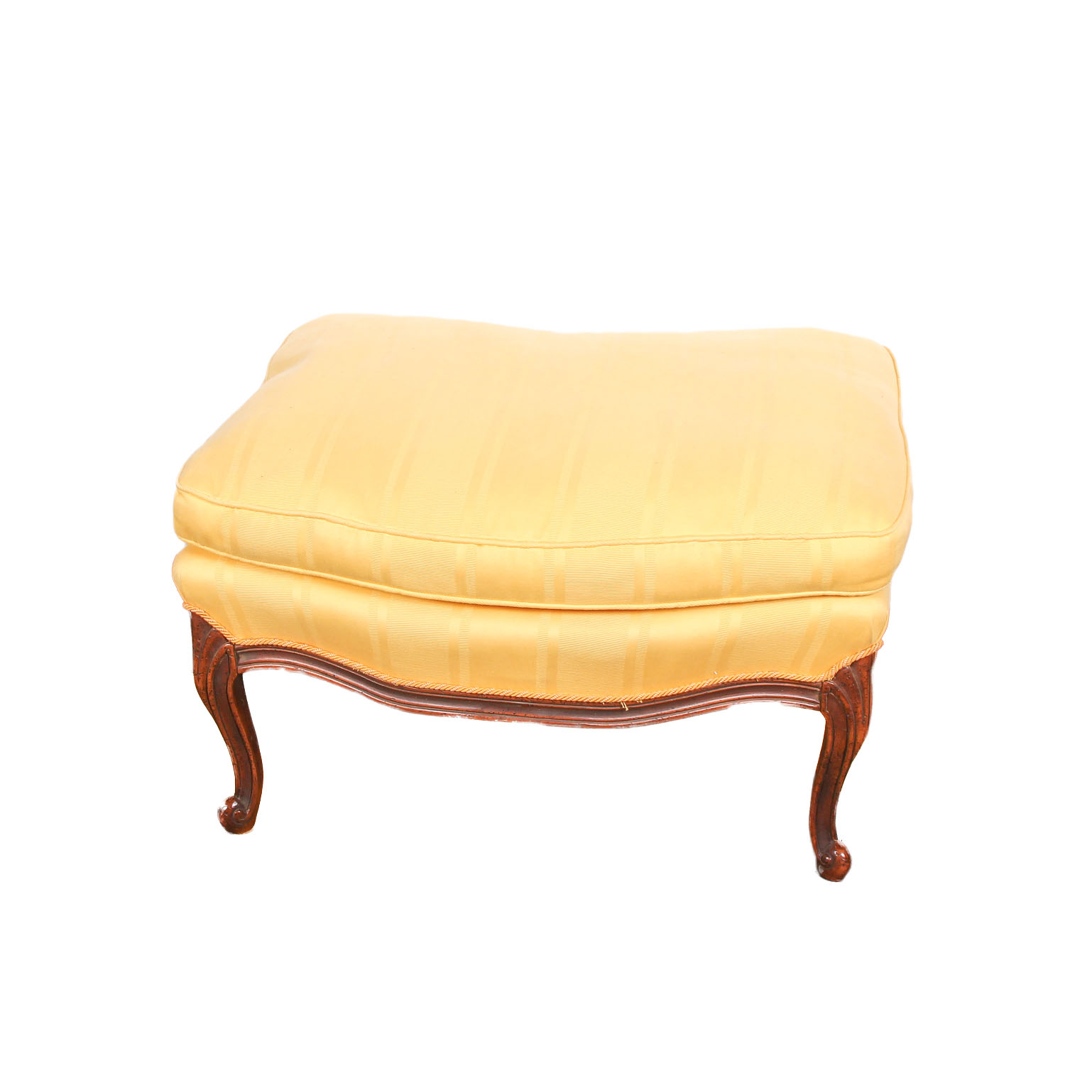 Louis XV Style Fruitwood Upholstered Footstool