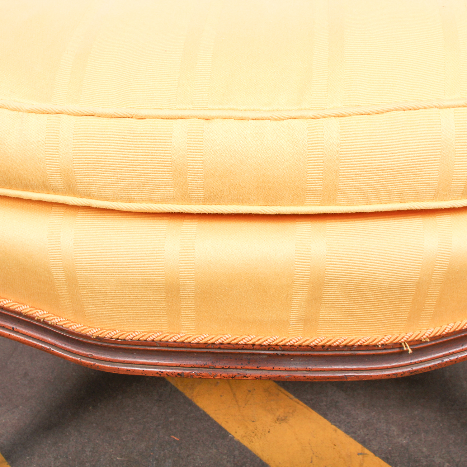 Louis XV Style Fruitwood Upholstered Footstool