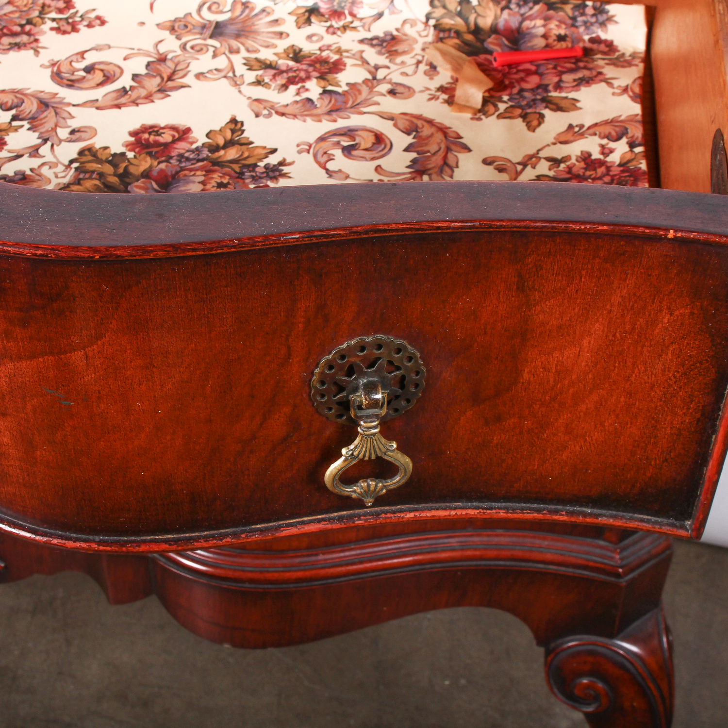 Vintage Queen Anne Style Mahogany Side Table by John Wanamaker