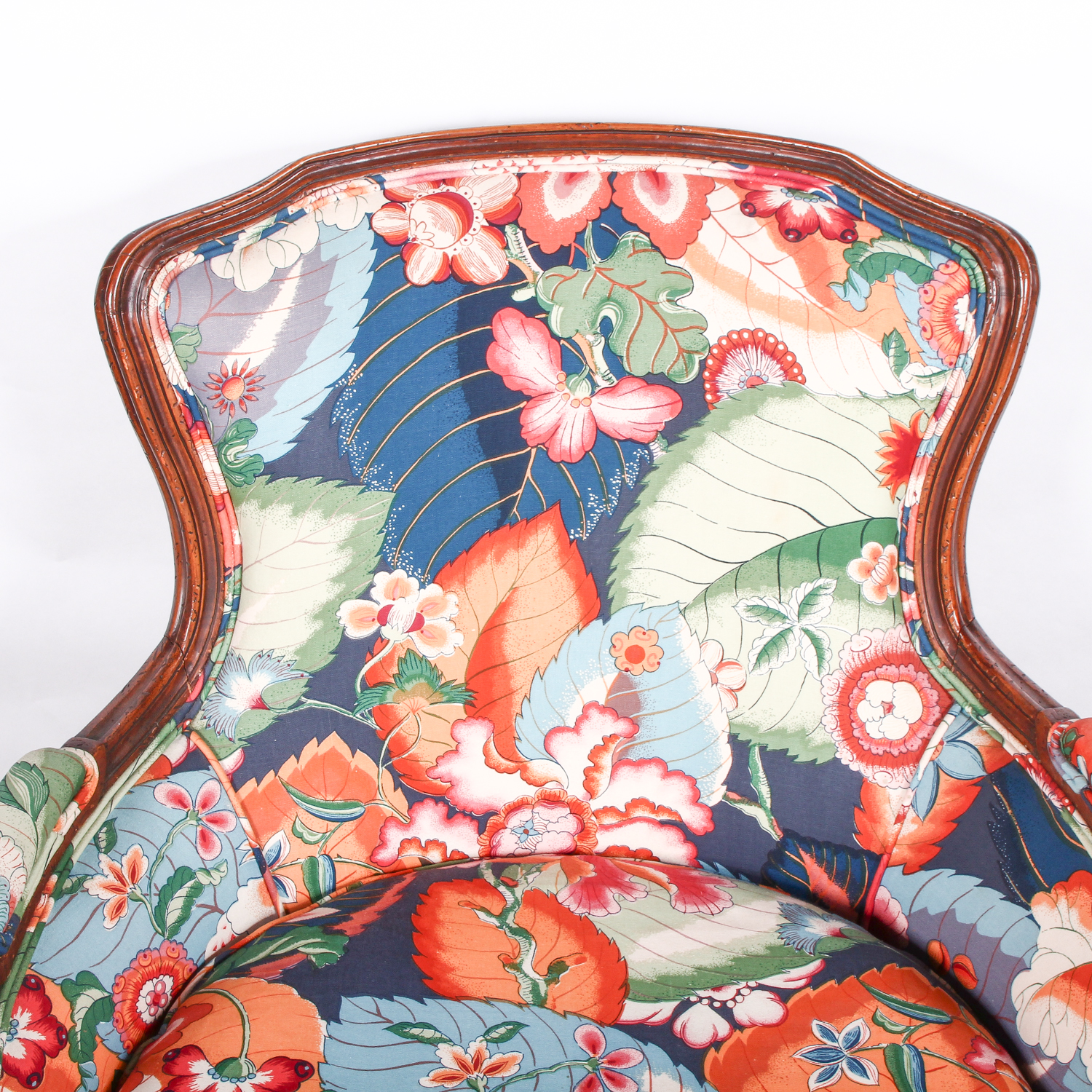 Vintage Floral Arm Chair with Matching Pillows