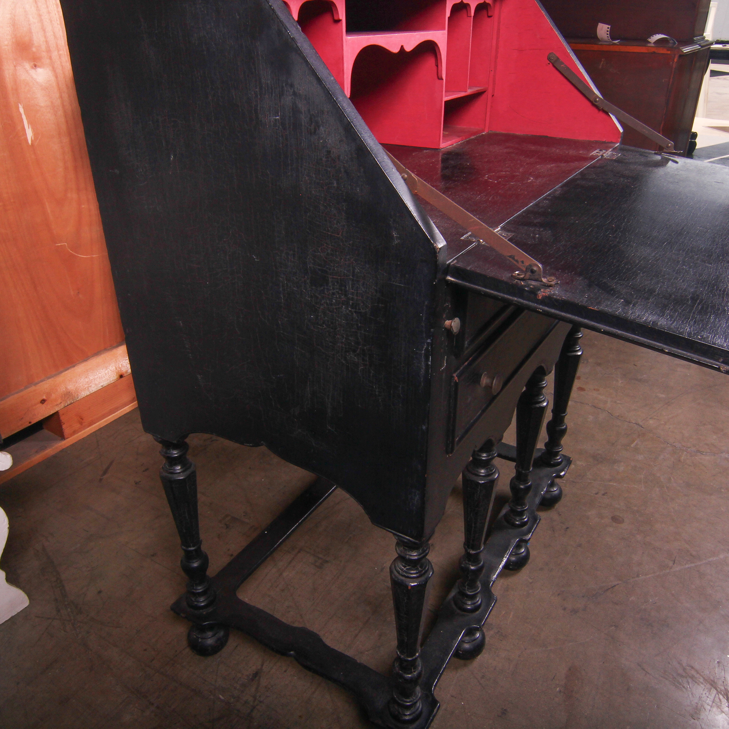 Vintage Berkey & Gay Floral Secretary Desk