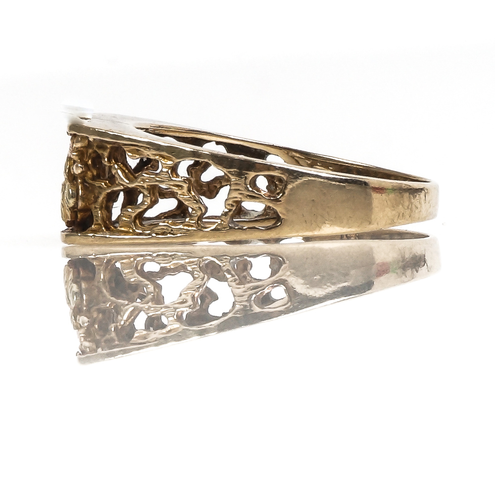 10K Two-Tone Black Hills Gold Multi-Leaf Ring