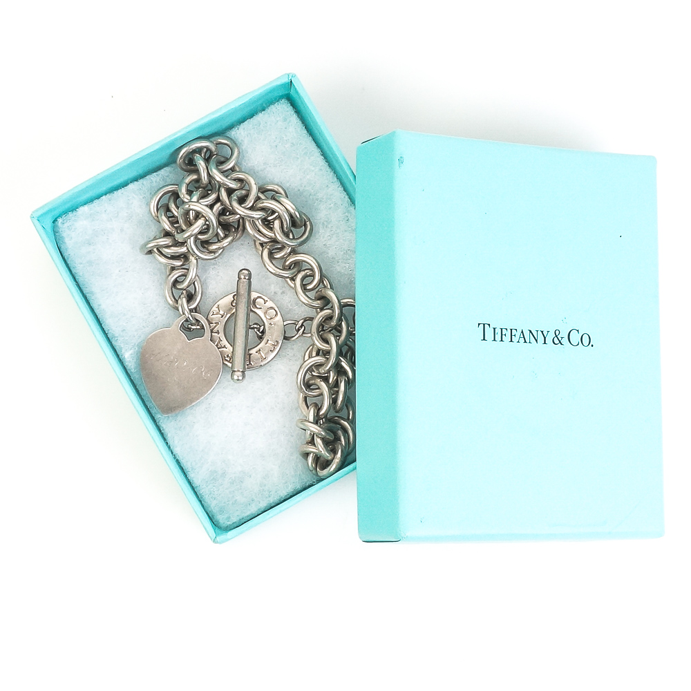 Tiffany & Co. Sterling Silver Heart Tag Toggle Necklace