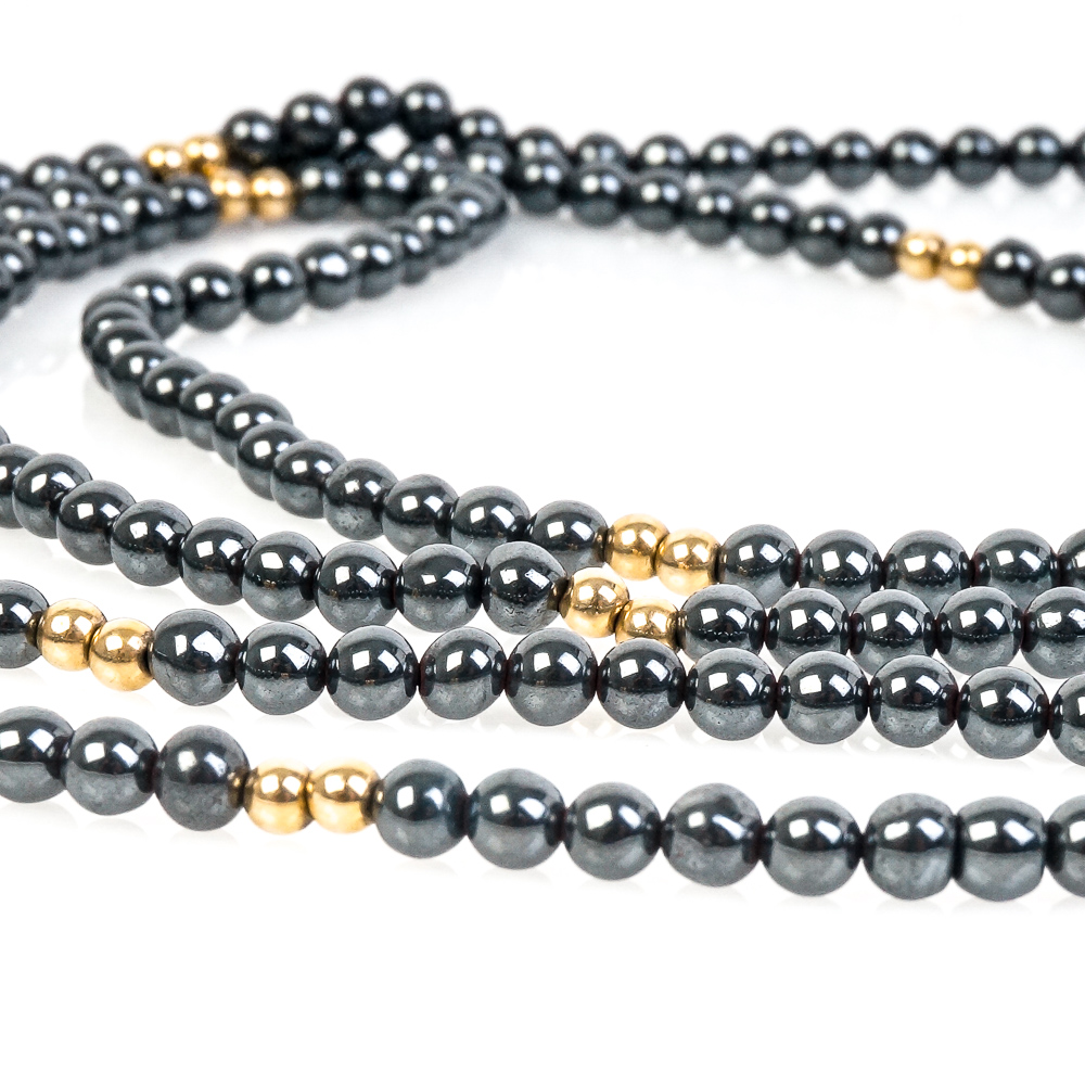 Hematite Beaded Necklace