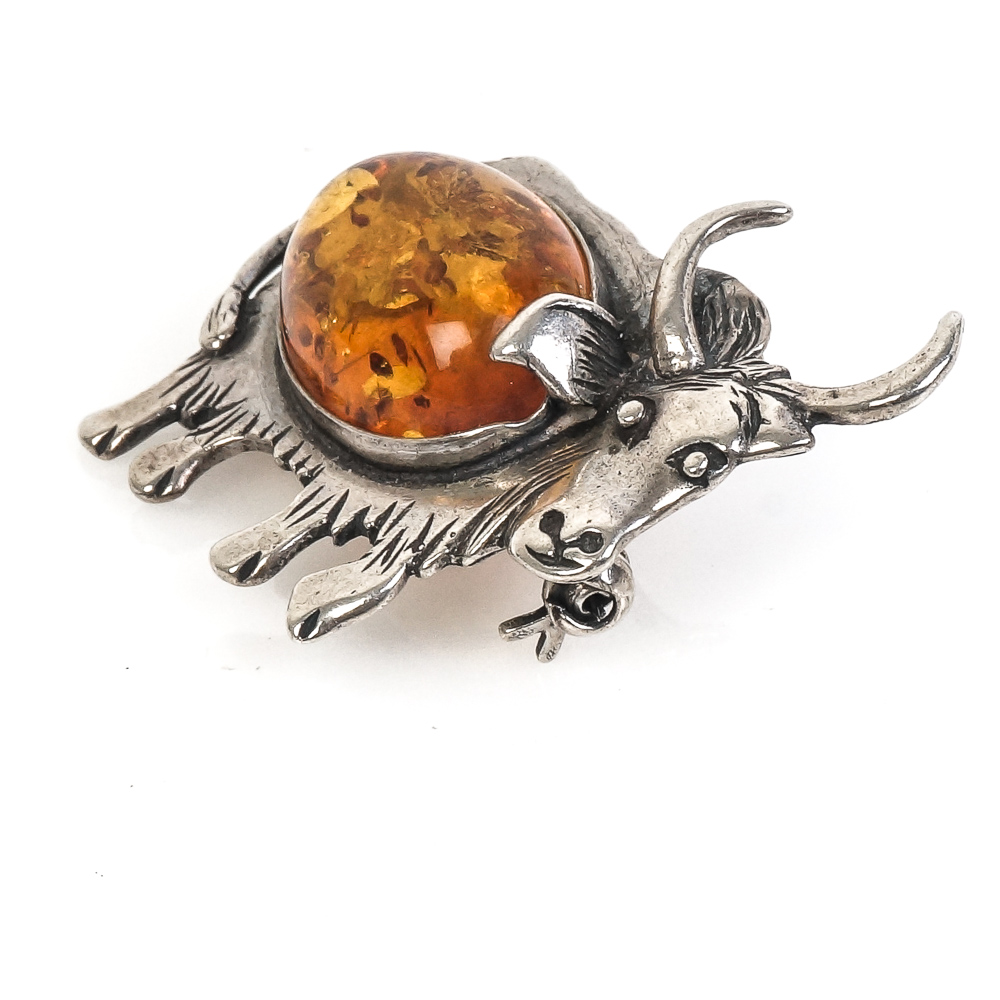 Assortment of Vintage Sterling Silver Pins and Tie Clips