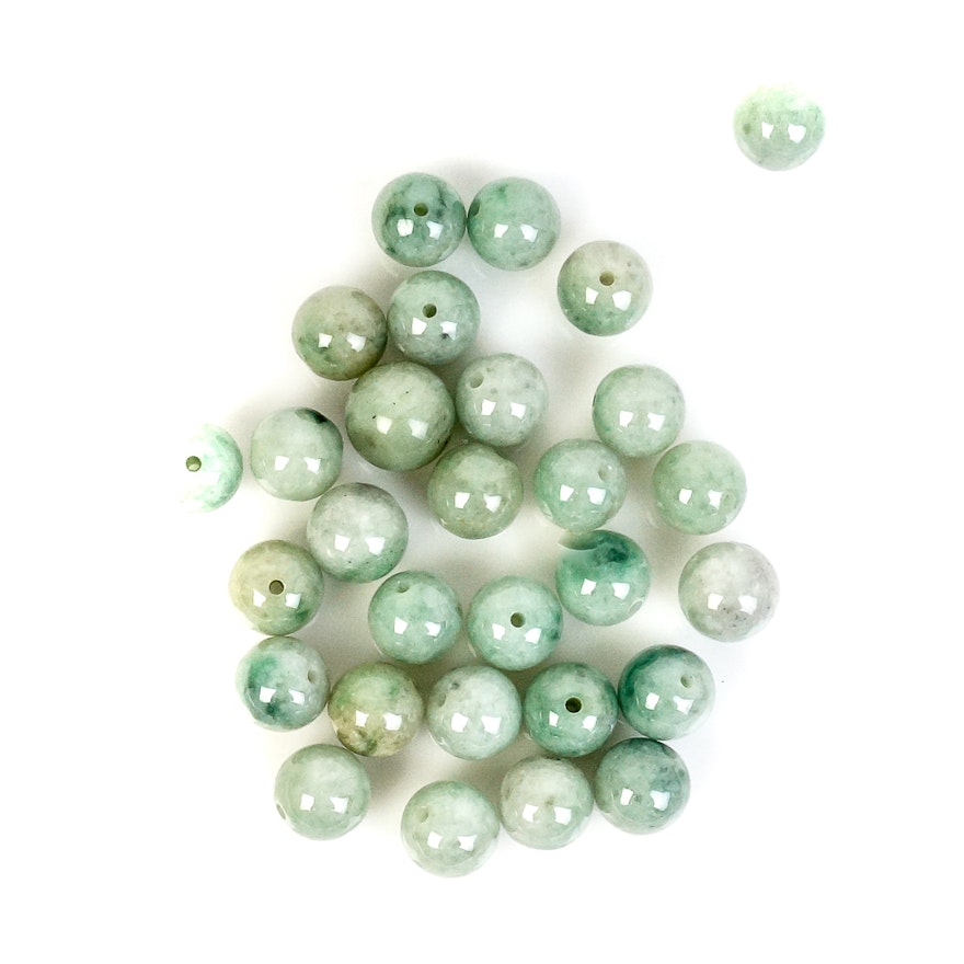 Collection of Loose Jadeite Jade Beads