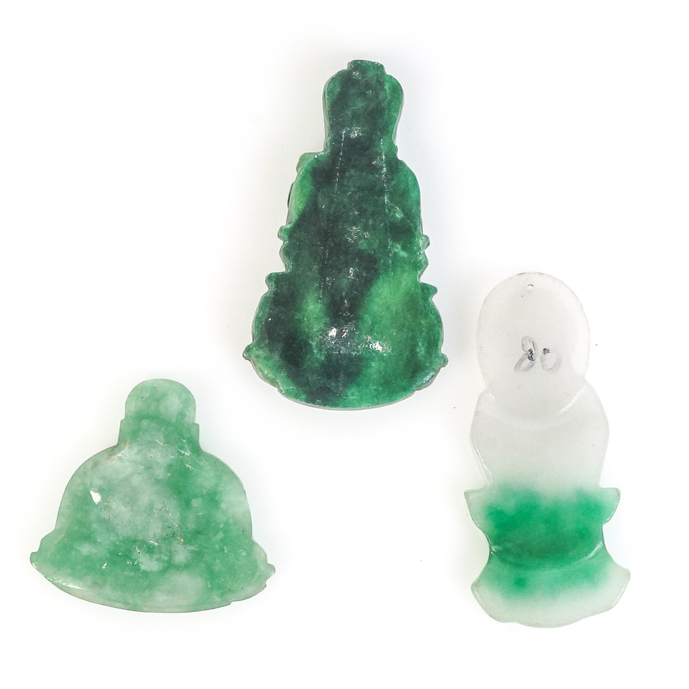 Collection of Jadeite Jade Buddha Carvings