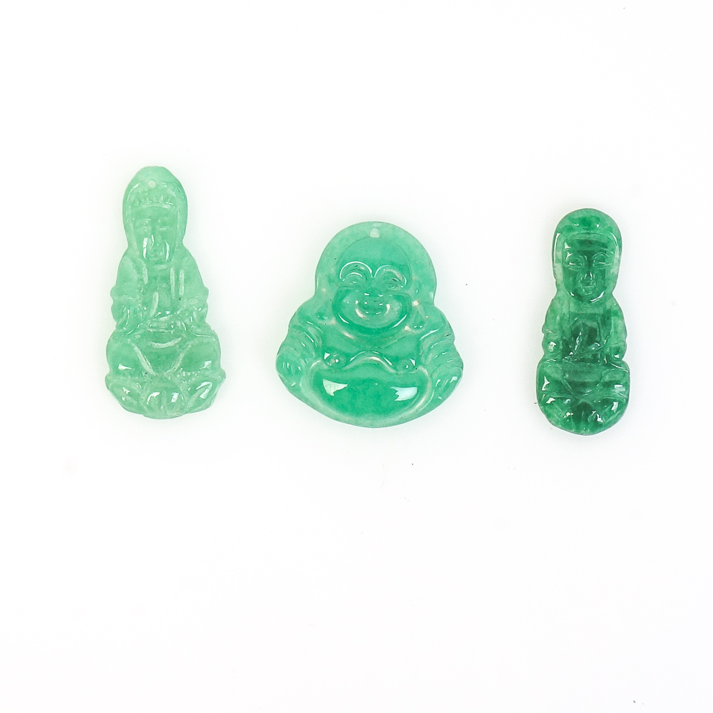 Collection of Jadeite Jade Buddha Carvings
