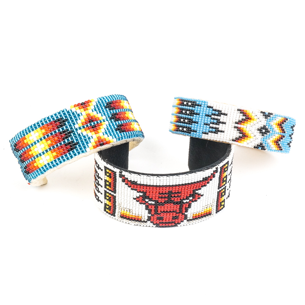 Southwest Inspired and The Chicago Bulls Beaded Cuff Bracelets
