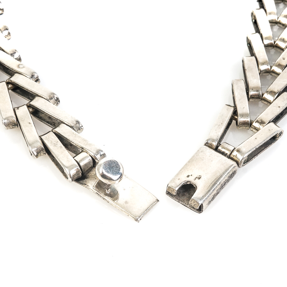 Vintage Taxco Chunky Sterling Silver Necklace