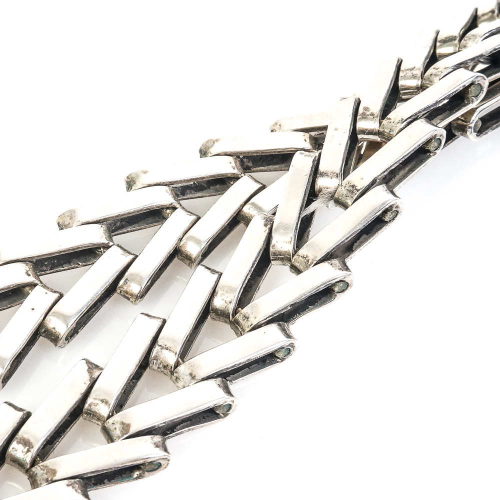 Vintage Taxco Chunky Sterling Silver Necklace