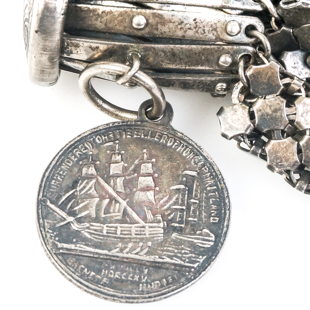 Vintage French Metal Mesh Gate Top Beggars Bag