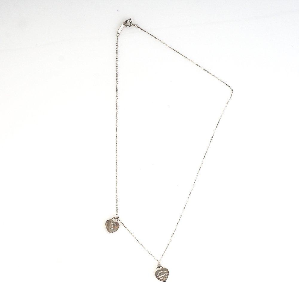 Tiffany & Co. Return to Tiffany Double Heart Tag Pendant Necklace