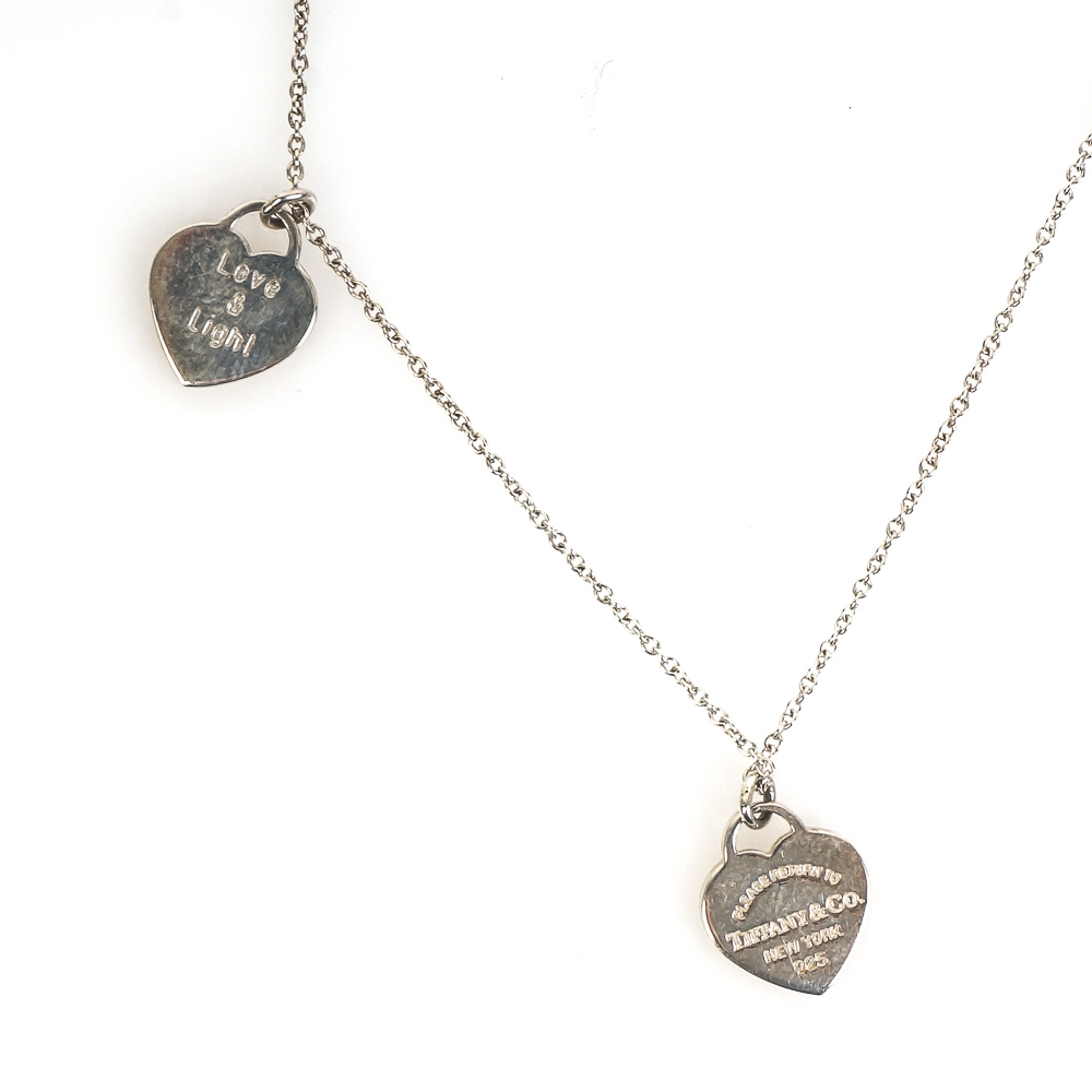 Tiffany & Co. Return to Tiffany Double Heart Tag Pendant Necklace