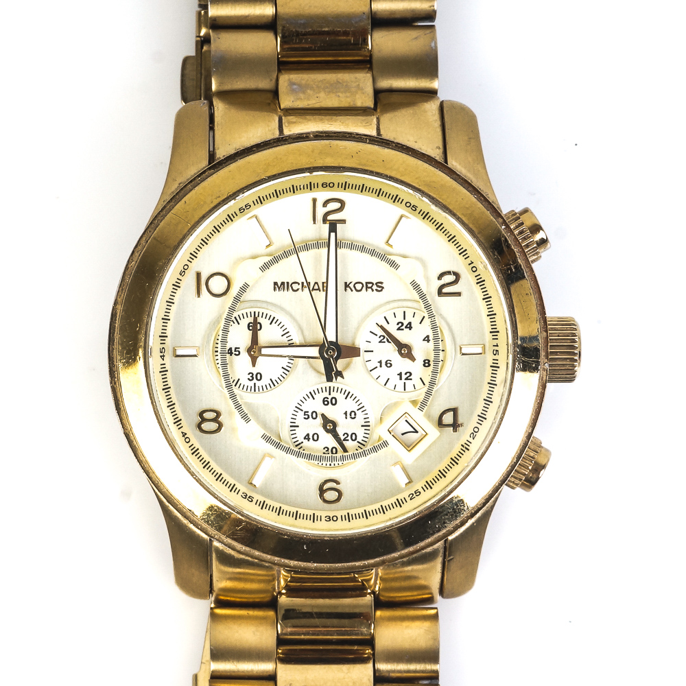 Pair of Michael Kors Stainless Steel Chronograph Watches