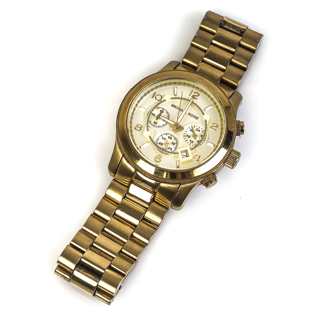 Pair of Michael Kors Stainless Steel Chronograph Watches