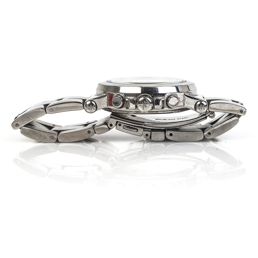 Pair of Michael Kors Stainless Steel Chronograph Watches