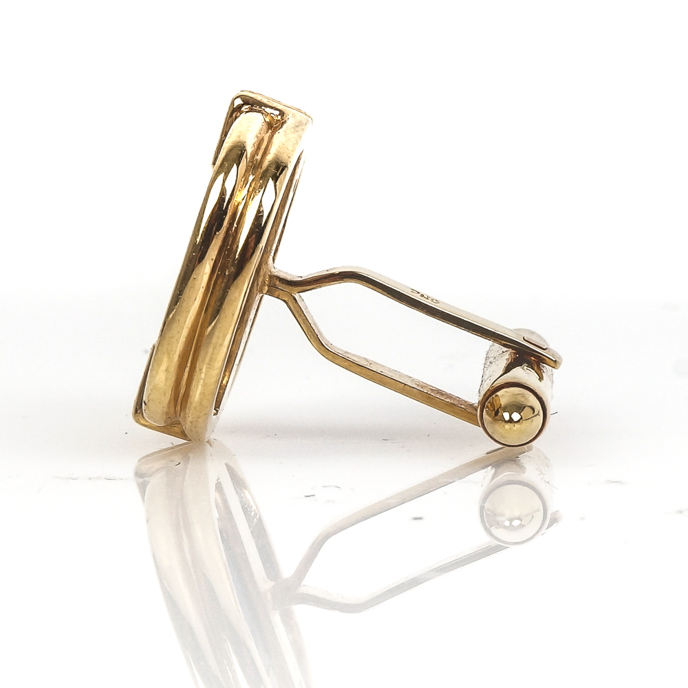 18K Yellow Gold, Lapis Lazuli and Diamond Cufflinks and Studs Set