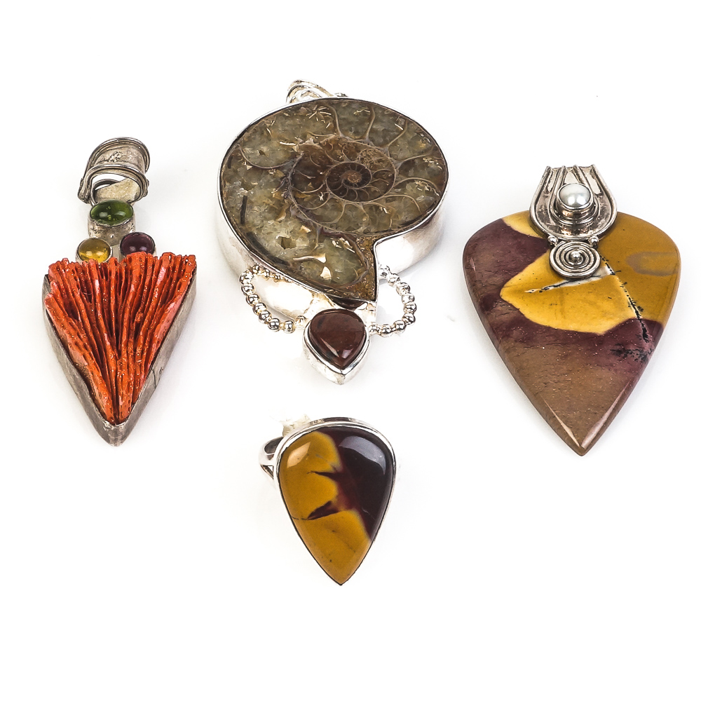 Sterling Silver and Natural Stone Jewelry