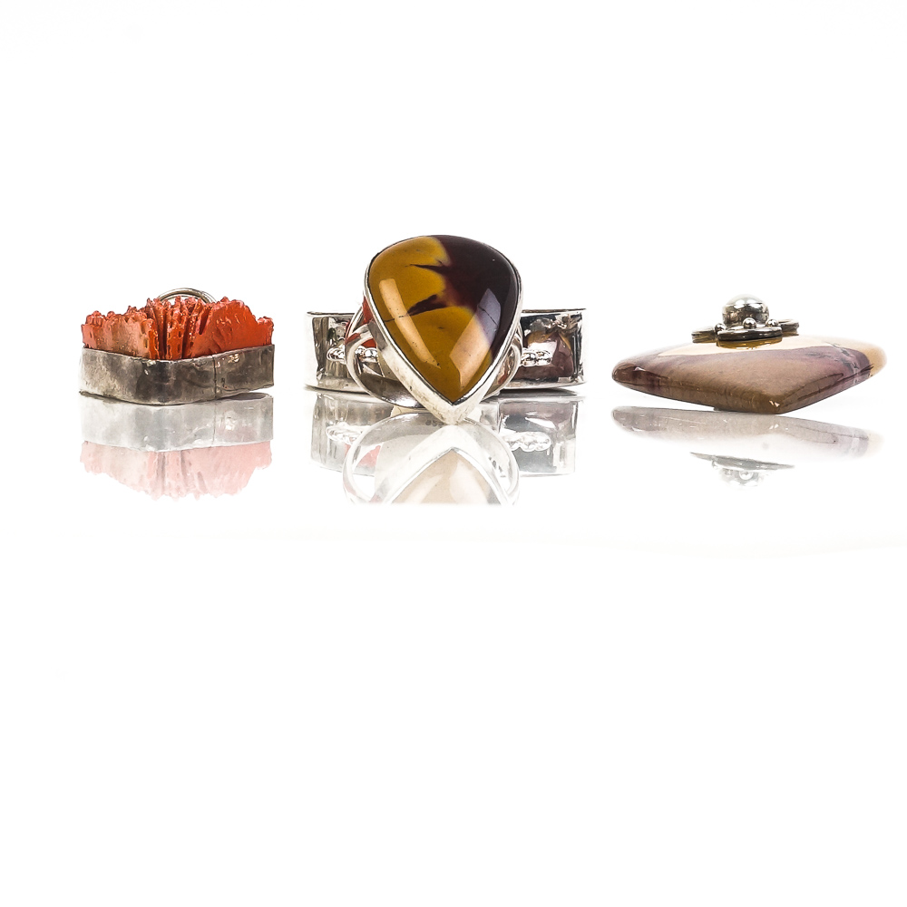 Sterling Silver and Natural Stone Jewelry