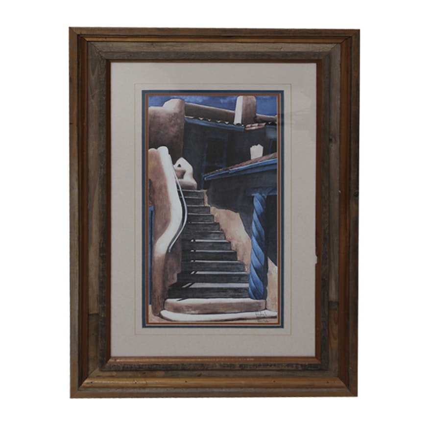 Limited Edition Print by Robin Ingle Titled "Taos Steps"