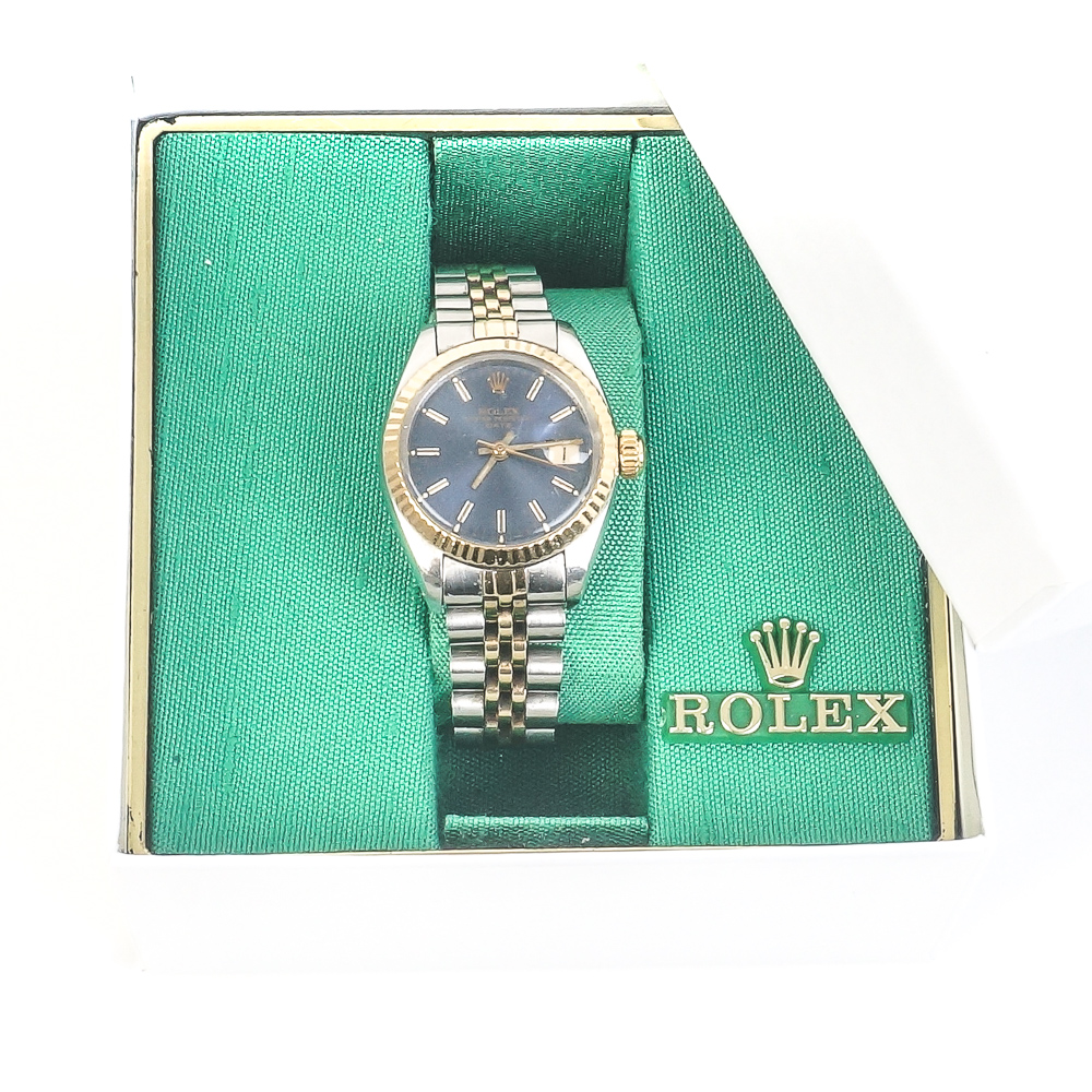 Vintage Rolex Oyster Perpetual Date 14K Yellow Gold and Steel Watch
