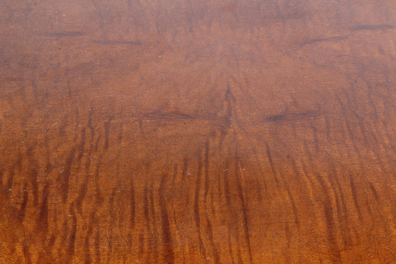 Vintage Neoclassical Inspired Maple Demilune Console Table