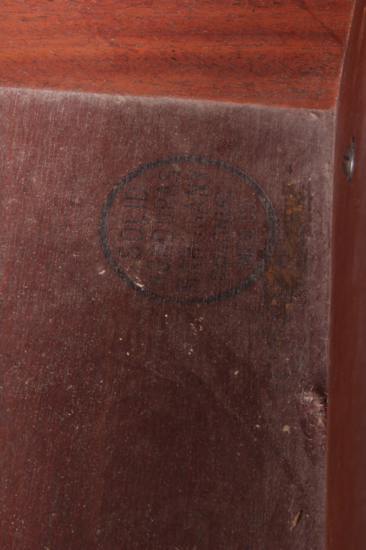 Vintage Chinese Inspired Mahogany Painted Chest of Drawers by Colonial Mfg Co