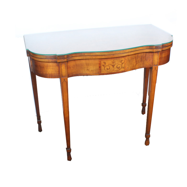 Vintage Neoclassical Inspired Maple Game Table