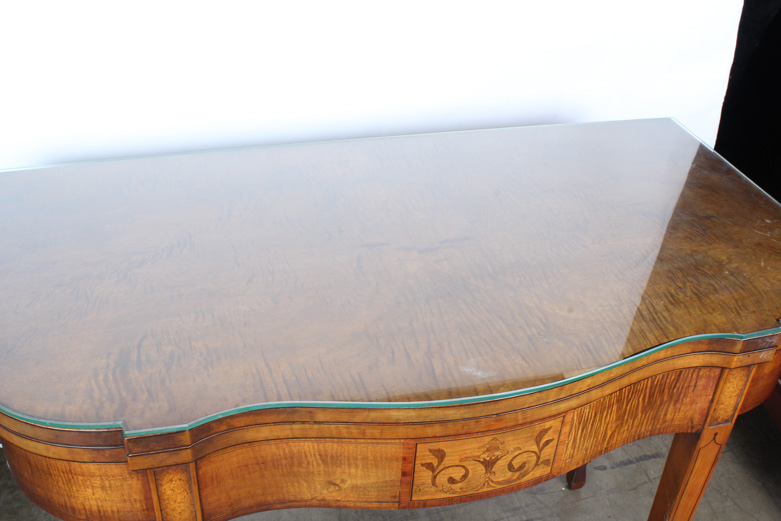 Vintage Neoclassical Inspired Maple Game Table