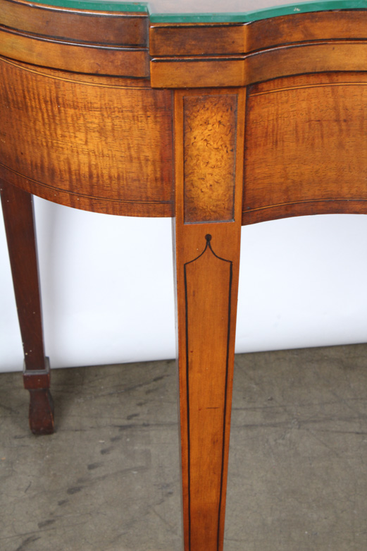 Vintage Neoclassical Inspired Maple Game Table