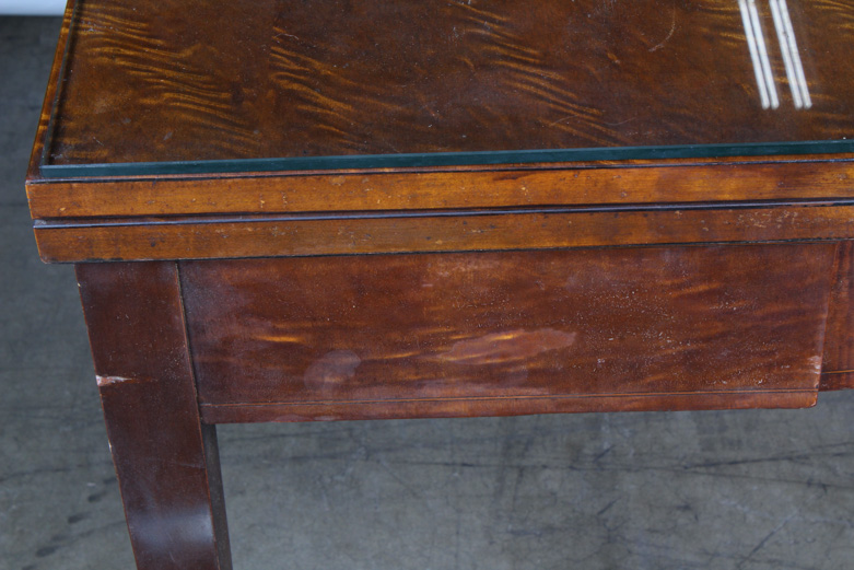 Vintage Neoclassical Inspired Maple Game Table