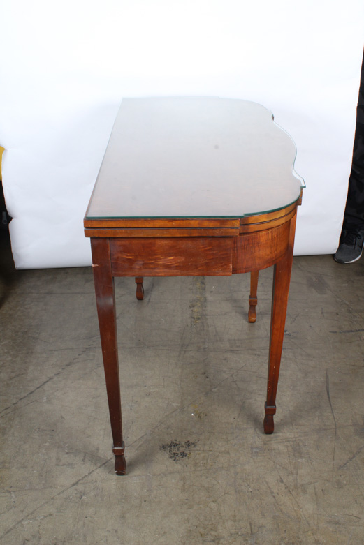 Vintage Neoclassical Inspired Maple Game Table