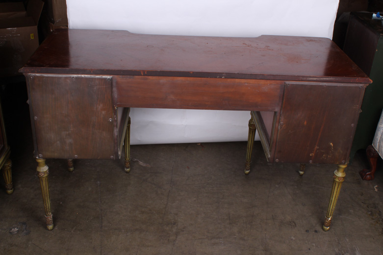 Vintage Chesterfield Furniture Co. Desk with Parkay Wood Detailing