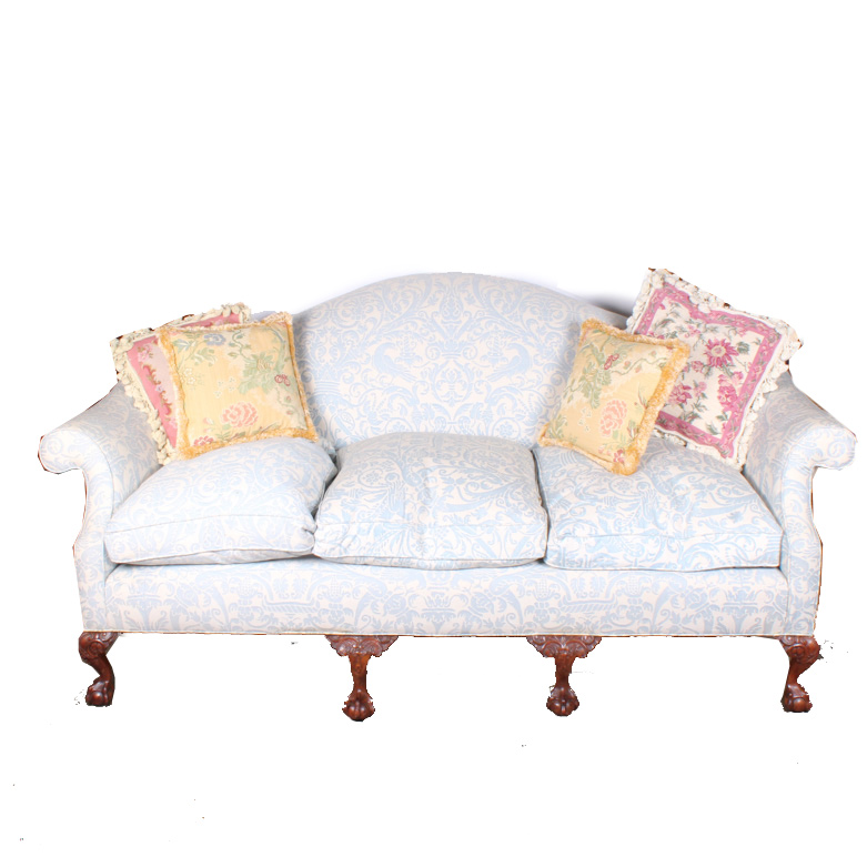 Chippendale Style Camel Back Sofa