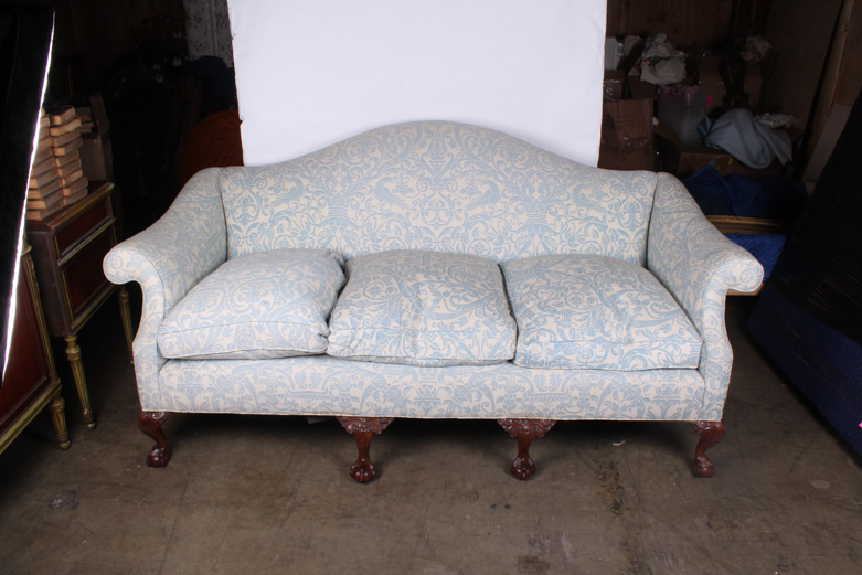 Chippendale Style Camel Back Sofa