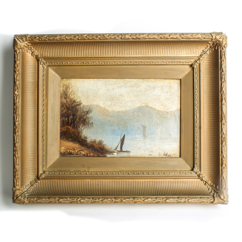 W. Wilson Antique Late 19th-Century Oil Painting on Canvas