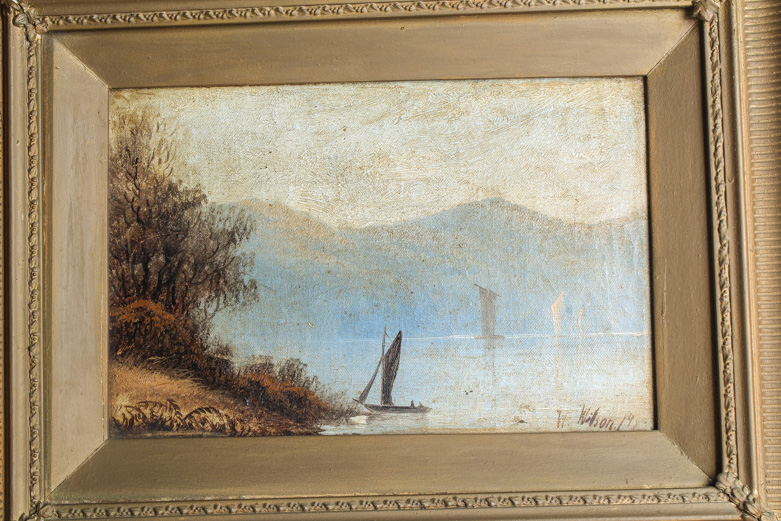 W. Wilson Antique Late 19th-Century Oil Painting on Canvas
