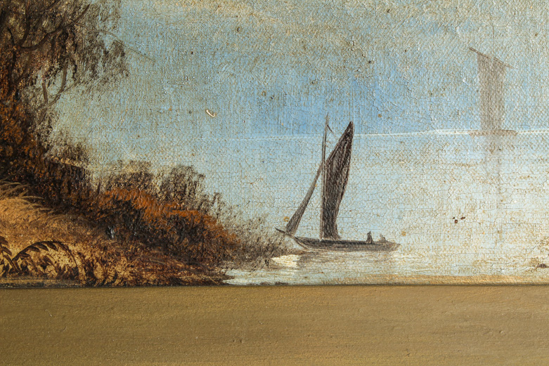 W. Wilson Antique Late 19th-Century Oil Painting on Canvas