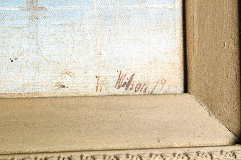 W. Wilson Antique Late 19th-Century Oil Painting on Canvas