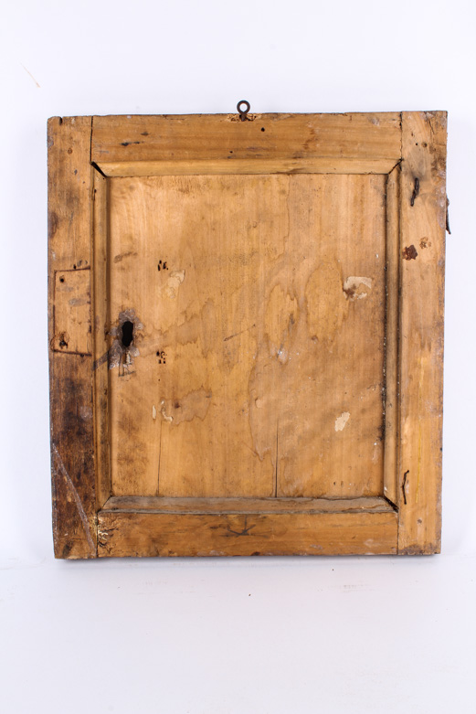 Antique Hand Painted Cabinet Door with Key Hole