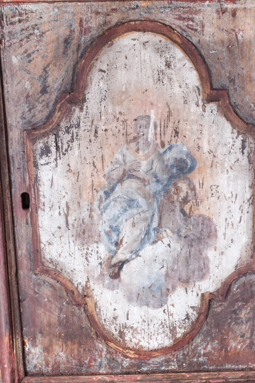 Antique Hand Painted Cabinet Door featuring an Angelic Woman
