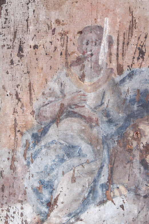 Antique Hand Painted Cabinet Door featuring an Angelic Woman