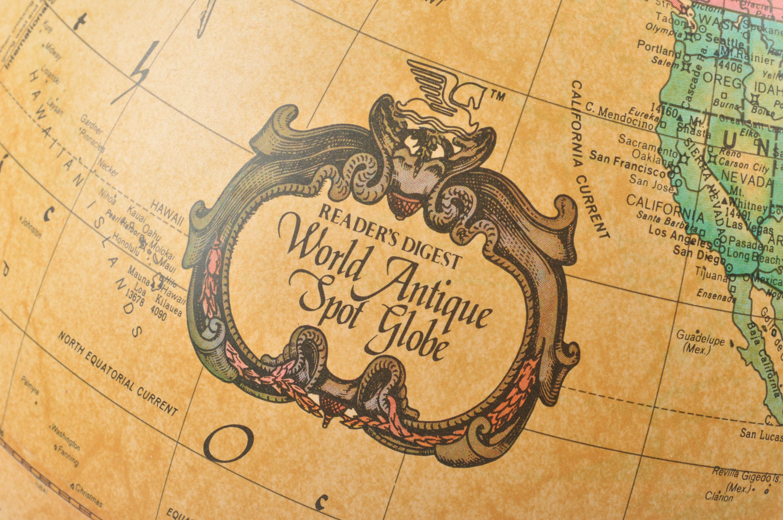 Illuminated Reader's Digest "World Antique Spot Globe"