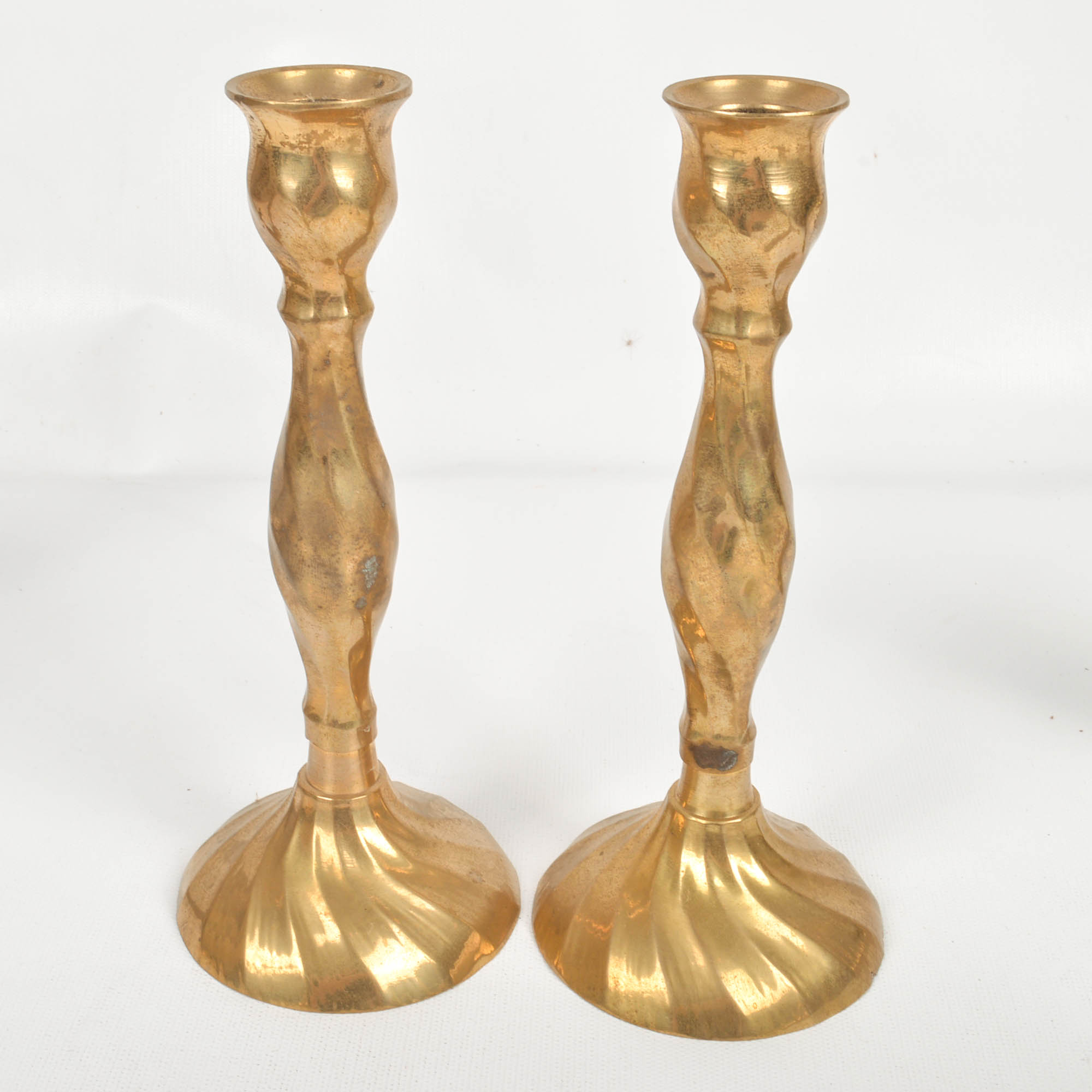 Brass Candlestick Sets With Imari-Style Serving Platter with Andrea by Sadek