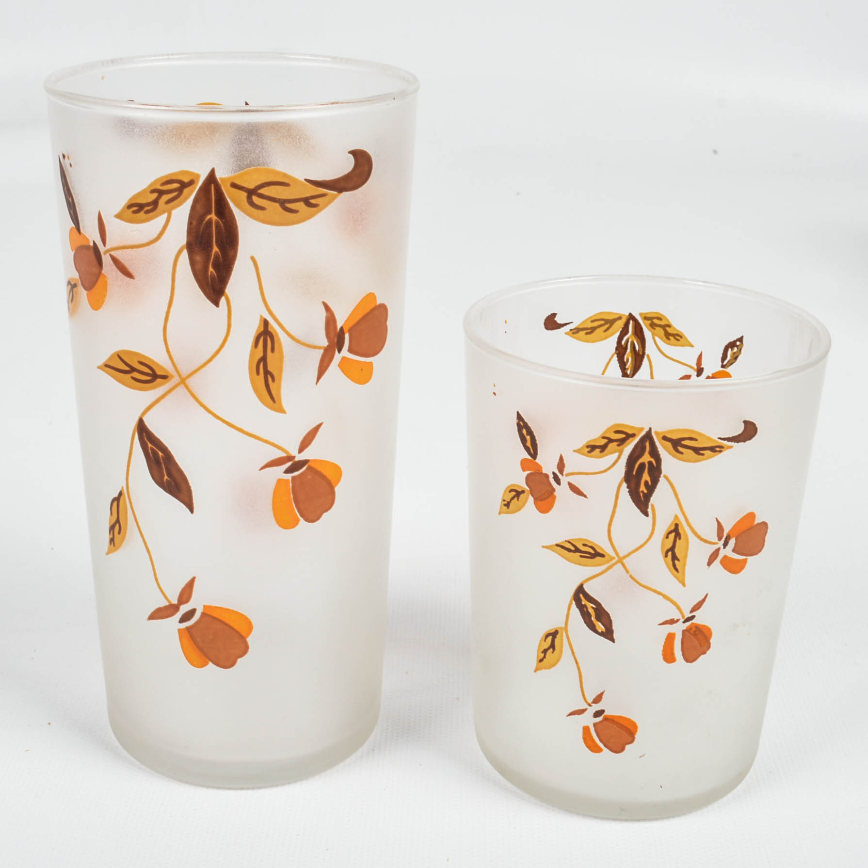 Hall's "Autumn Leaf" Rayed Pitcher and Libbey Glasses